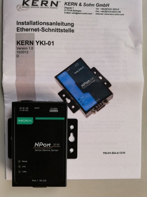 NPORT 5110 - Serial Device Server, Serial Ports 1 RS232, Moxa Bild 2