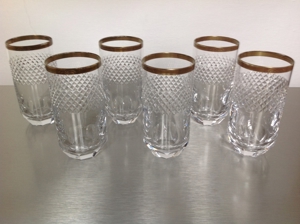 Bier oder Wasserglas Set aus Bleikristall Bild 1