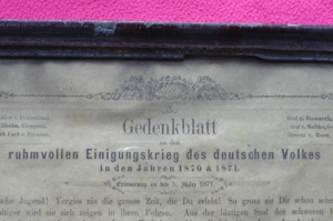 Gedenkblatt 1870 & 1871 Bild 2