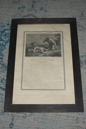 Kupferstich 1786 Jakob Couché " Adam und Abel "