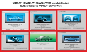 Mercedes WIS für W107/ W116/ W123/ W124/ W126/ W201 Deutsch USB-Stick Bild 1