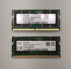 2x 16GB Arbeitsspeicher HP hynix DDR5 SODIMM RAM HMCG78MEBSA092N Bild 2