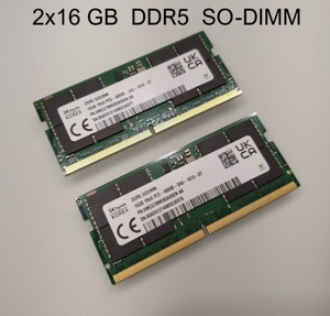 2x 16GB Arbeitsspeicher HP hynix DDR5 SODIMM RAM HMCG78MEBSA092N