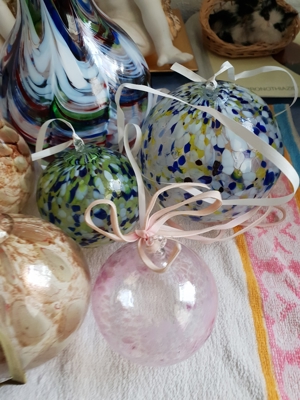 Glaskugeln, Glas Vase. Bild 3