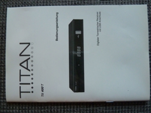 DVB-T Receiver SetOne Titan TX-400 T, Orig. Bedienungsanleitung Bild 3