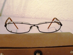 JOOP-Brillengestell randlos (und doch mit Rand), unisex, schwarz-braun-gold, original Bild 11