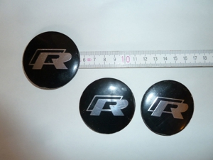 R-Line-Radnabenabdeckung, Felgendeckel, 3 Stück, neuwertig, 57 mm Bild 4
