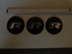 R-Line-Radnabenabdeckung, Felgendeckel, 3 Stück, neuwertig, 57 mm Bild 3