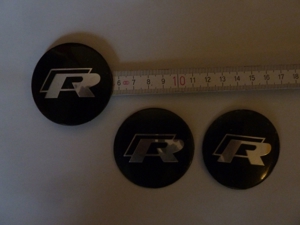 R-Line-Radnabenabdeckung, Felgendeckel, 3 Stück, neuwertig, 57 mm Bild 5