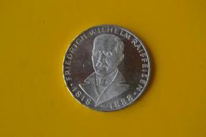 Verkaufe Silber-Gedenkmünze Bundesrepublik Deutschland 5 DM, Friedrich Wilhelm Raiffeisen Bild 1