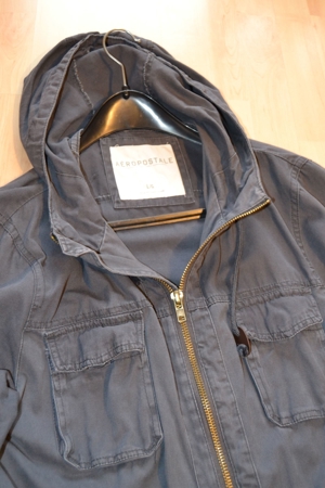 Verkaufe leichte Herren-Jacke von Aéropostale, Farbe dunkelgrau/blau, Gr. L Bild 2