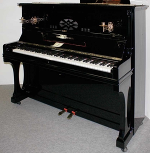 Klavier Grotrian-Steinweg 128, schwarz poliert, Nr. 29130, 5 Jahre Garantie