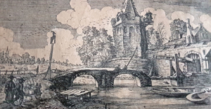 2 Kupferstich Merian Matthäus um 1640 Reiter Fluss Stadtmauer Topographia Germaniae Altmeisterdruck Bild 3