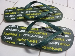 Flip Flops aus Brasilien   Jericoacoara, grün, NEU, Zehentrenner Bild 3