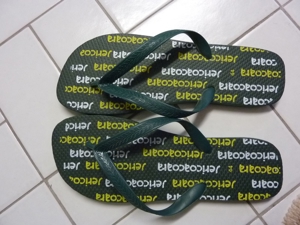 Flip Flops aus Brasilien   Jericoacoara, grün, NEU, Zehentrenner Bild 1