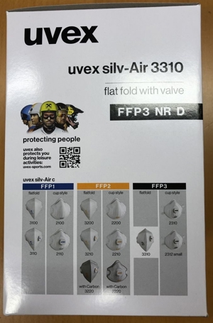 3 x UVEX FFP3 Masken, Original verpackt, Typ 3310 Bild 4