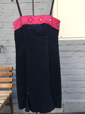 Jeanskleid mit Spagettiträger von Promod, Größe 38 Bild 3