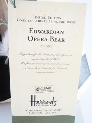 Harrods Edwardian Opera Bear 1994 von Steiff Bild 3