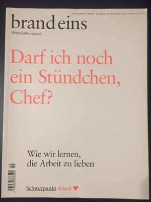 "brand eins" Wirtschaftsmagazin 12 Ausgaben 2014 komplett Bild 2