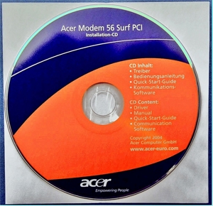 älteres Acer Modem 56 K Surf PCI V.92 High-Speed Internet - unbenutzt in der OVP Bild 6
