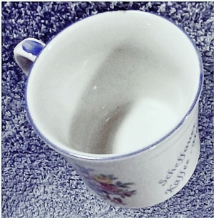 2 x Kaffeetassen / Kaffeebecher - Scheffauer Kaffee-Haferl - Porzellan mit Blumenmuster Bild 5