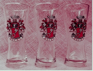 3 x Bierglas Beck`s mit rotem Wappen - ca. 0,25 Lt. Volumen Bild 2