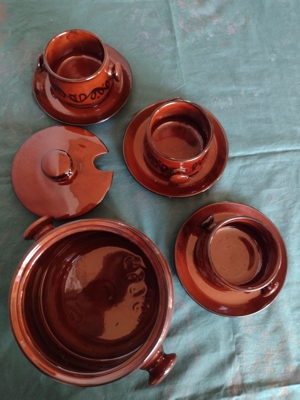 Rumtopfservice -set mit 3 Tassen, 3 Unterteller Bild 4