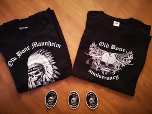 T-Shirt merchandise Old Bone e. V. und patch