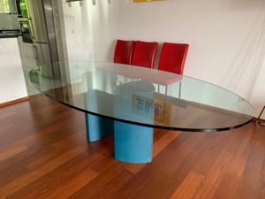 Esstisch oval aus Glas Bild 2