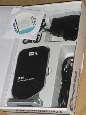 4-Port-Netzwerk-Hub zum Nachrüsten für USB-Geräte ohne Netzwerkanschluss Bild 4