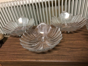 4 Glasschüsseln, Schalen von Riedel in Muschelform Bild 1