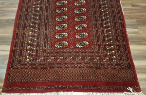 Antiker Turkmenen Stammes Teppich mit Signatur Kartusche Tekke Göl Rug Bild 2