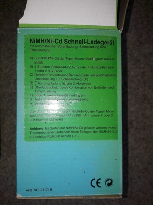 Ni-MH/Ni-Cd Schnell-Ladegerät m. automatischer Vorentladung, Bild 3