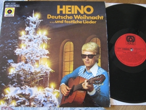 LP - KULT-aus der Weihnachtsszene - HEINO mit GRIPPENFIGUREN im Innenteil !!!