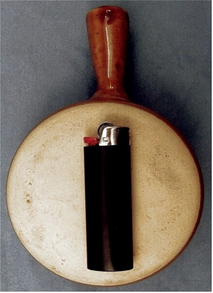 Butter-Pfännchen aus Keramik - braun - ca. 11 cm Durchmesser Bild 4