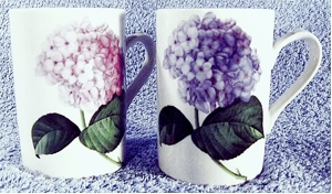 2 x Original Bohemia Kaffeebecher aus Porzellan - Mit versch. Blumenmotiven - ca. 0,25 Lt. Volumen Bild 2