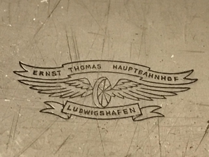 Tablett Servierplatte oval vom alten Hauptbahnhof Ludwigshafen Bild 5