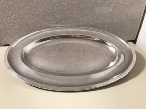 Tablett Servierplatte oval vom alten Pfalzbau Ludwigshafen, Hotelsilber Bild 3