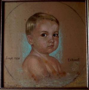 GEGEN ANGEBOT Gemälde Kinder Porträt sig. dat. 1936 Bild 2