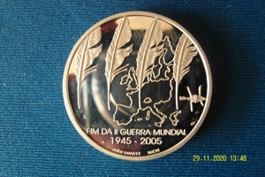 Portugal 2005 - 8 EUR Silbermünze - 60 J. Frieden Bild 2