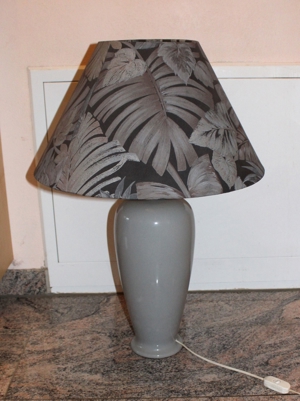 Tischlampe grau aus früherer Zeit 60er 70er Jahre Bild 3