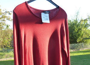 Longshirt, Shirt, rot, zipfelig, Gr. S/M, NEUWERTIG Bild 1