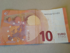 10 Euro Geldschein Palindrom zum Sammeln, Sammlerstück Bild 6