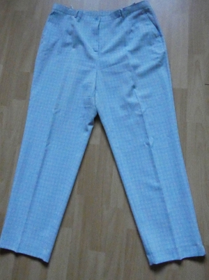 Hose bleu-kariert Gr. K23 (46) - neuwertig