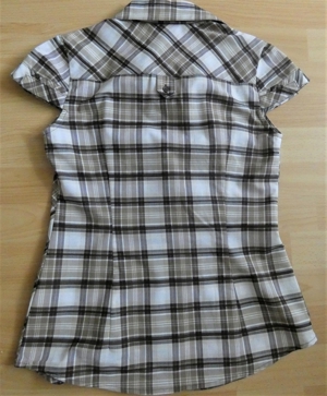 Bluse Gr. M/38 braun-beige-kariert / Taliert / Tally Weijl Bild 2