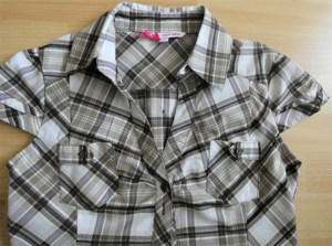 Bluse Gr. M/38 braun-beige-kariert / Taliert / Tally Weijl Bild 3
