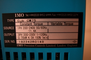 IMO Jaguar Cub CM 75 Frequenz Wechselrichter Inverter Drehzahlwandler neu Bild 3
