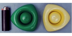11 Eierbecher Kunststoff rot / gelb / grün - Shabby Rockabilly - 1970er Jahre Bild 6