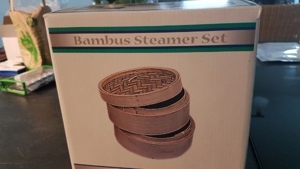 Bambusdämpfer Bambus Steamer Set Dim Sum Bild 3