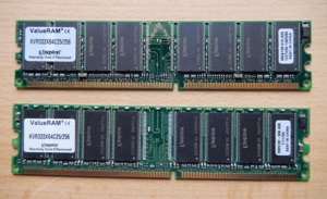 Arbeitsspeicher Kingston 256 MB, KVR 333 oder KVR 400 Bild 2